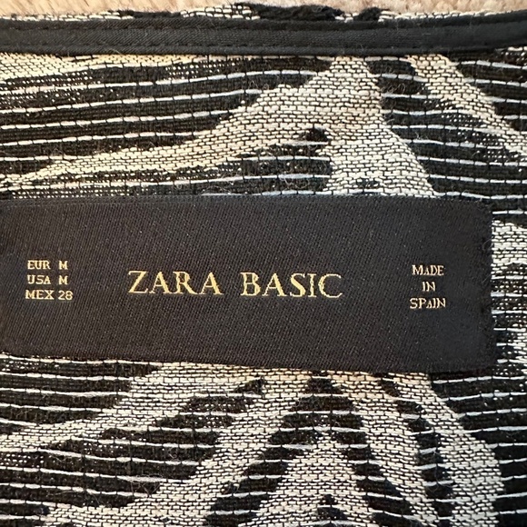 ZARA Basic Women's Size M Oversized Jacket/Coat Animal Print Open Front Pockets - Picture 10 of 16